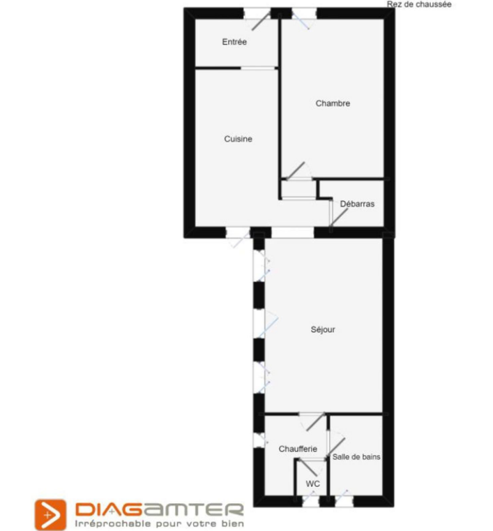 Plan de la maison - Rez-de-chaussee - 59m2
